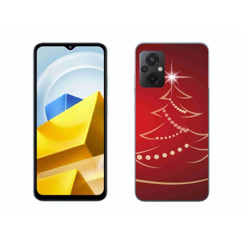 Gél borítás mmCase a Xiaomi Poco M5 4G-hez - karácsonyfa karikatúra