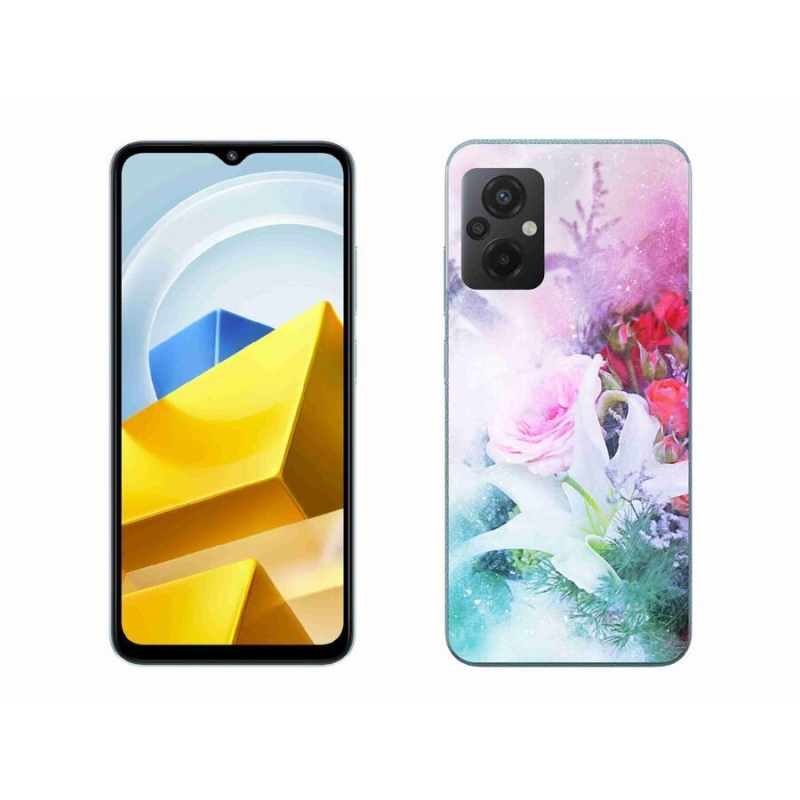 Gél borítás mmCase a Xiaomi Poco M5 4G-hez - virágok 4
