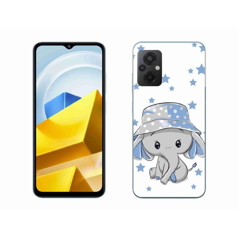 Gél borítás mmCase a Xiaomi Poco M5 4G-hez - kék elefánt