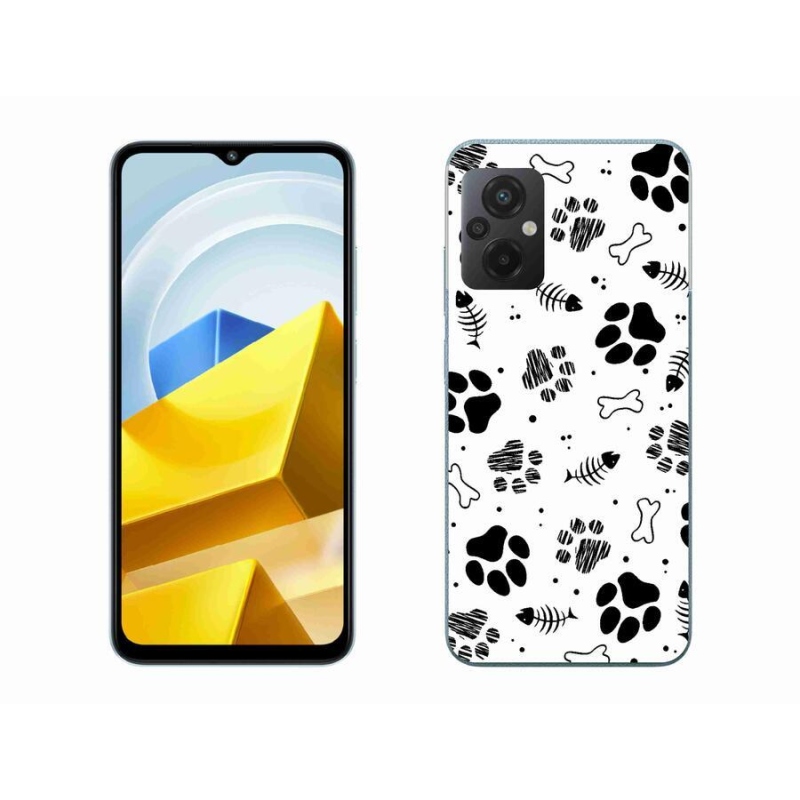 Gél borítás mmCase a Xiaomi Poco M5 4G-hez - kutyamancsok 1