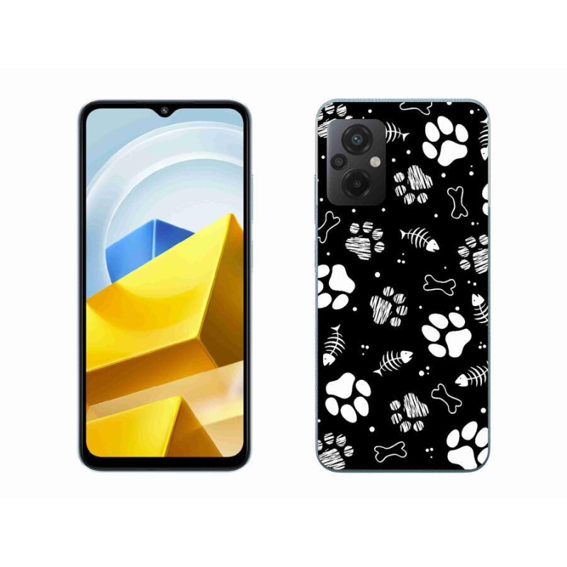 Gél borítás mmCase a Xiaomi Poco M5 4G-hez - kutyamancsok