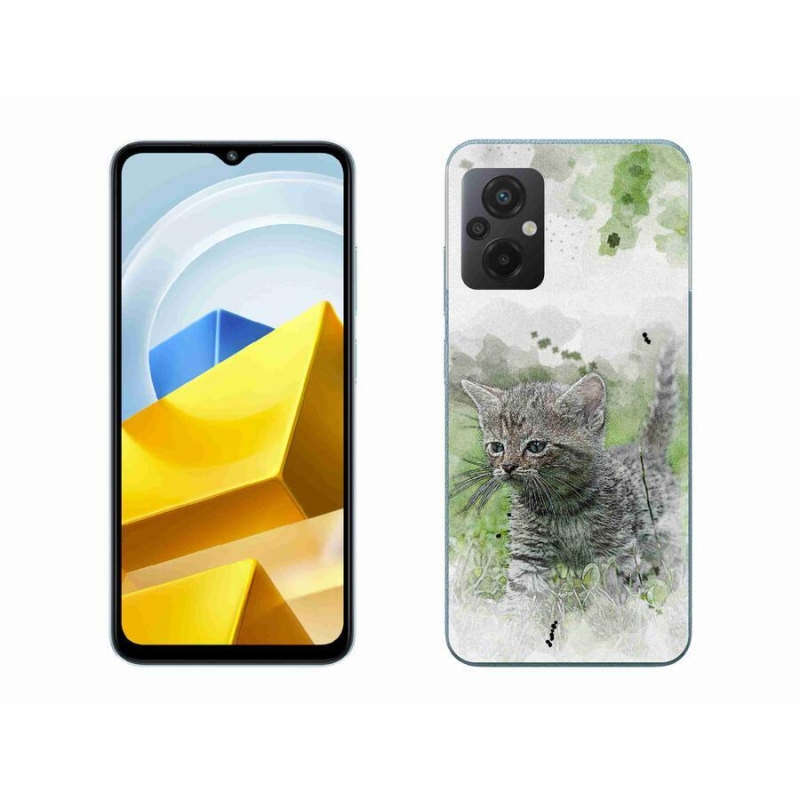 Gél borítás mmCase a Xiaomi Poco M5 4G-hez - aranyos cica 1