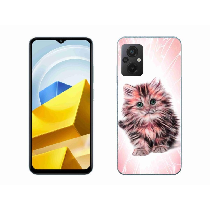 Gél borítás mmCase a Xiaomi Poco M5 4G-hez - aranyos cica