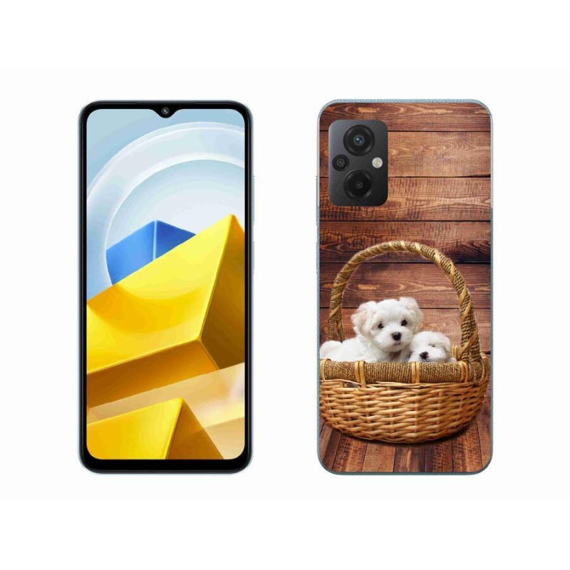 Gél borítás mmCase a Xiaomi Poco M5 4G-hez - kölyökkutyák