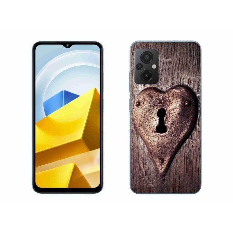 Gél borító mmCase a Xiaomi Poco M5 4G-hez - szív alakú zár