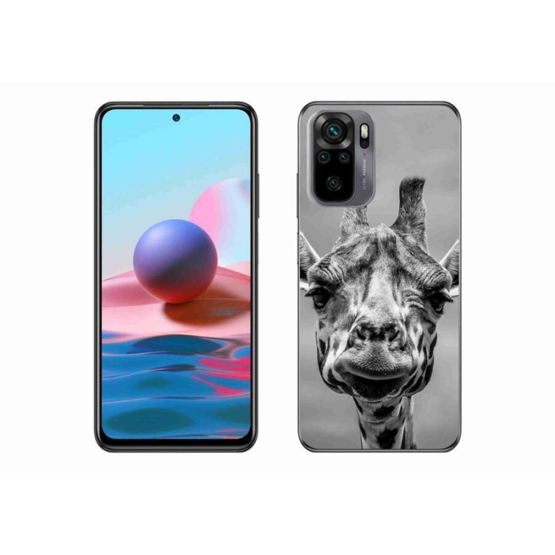Gél borítás mmCase a Xiaomi Poco M5s készülékhez - fekete-fehér zsiráf