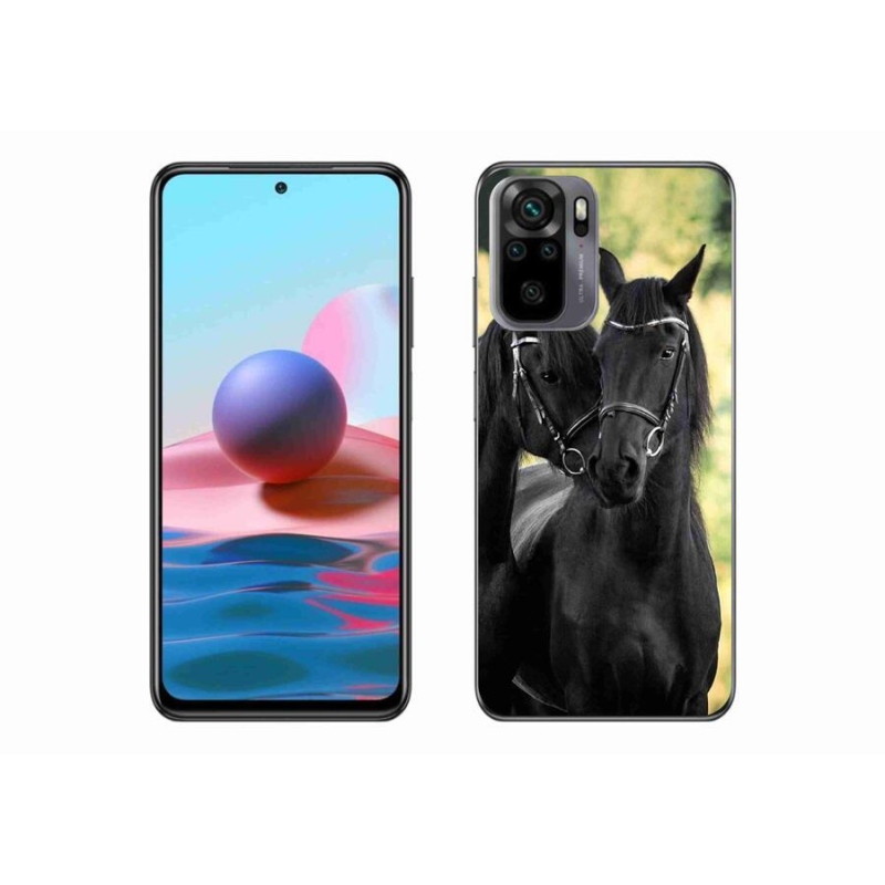 Gél borítás mmCase a Xiaomi Poco M5s készülékhez - két fekete ló