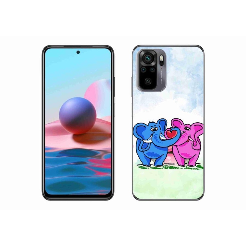 Gél borító mmCase a Xiaomi Poco M5s készülékhez - szerelmes elefántok