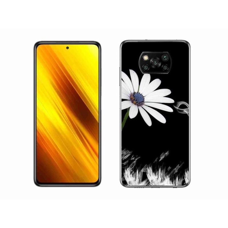 Gél borítás mmCase a Xiaomi Poco X3-hoz - fehér virág