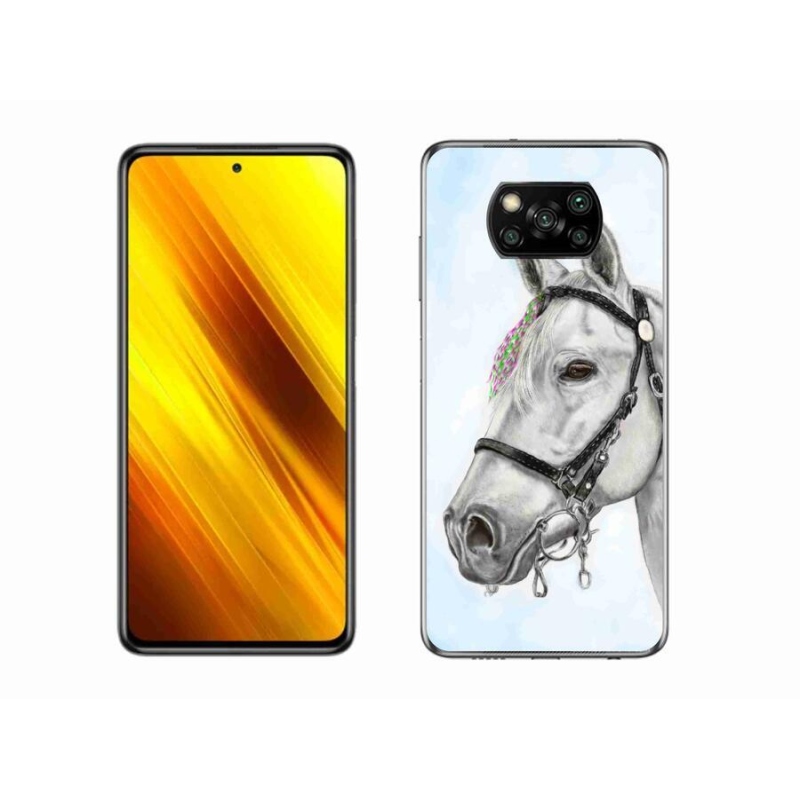 Gél borítás mmCase a Xiaomi Poco X3-hoz - fehér ló 1