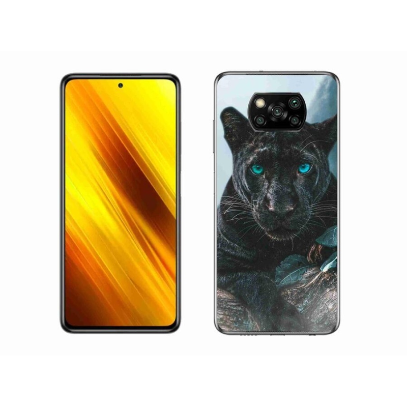 Gél borítás mmCase a Xiaomi Poco X3-hoz - fekete párduc