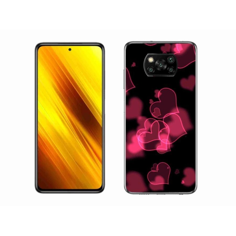 Gél borítás mmCase a Xiaomi Poco X3-hoz - piros szívek