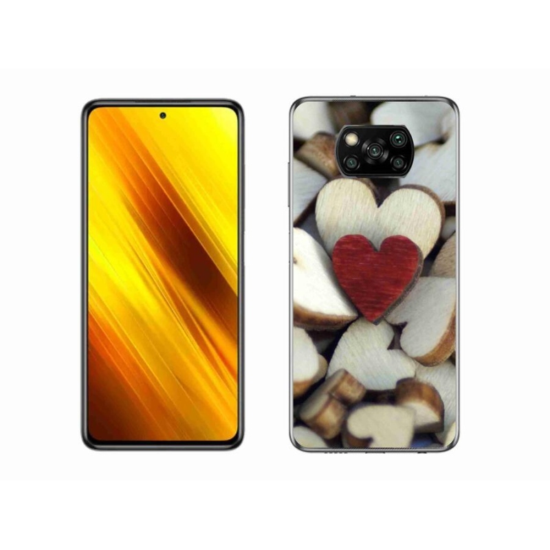 Gél borítás mmCase a Xiaomi Poco X3-hoz - gravírozott piros szív