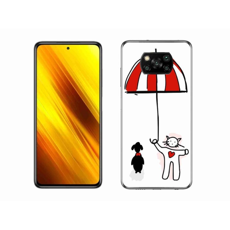 Gél borítás mmCase a Xiaomi Poco X3-hoz - kutya és macska