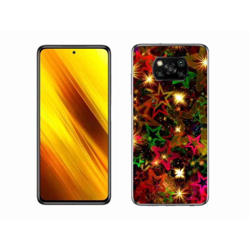 Gél borítás mmCase a Xiaomi Poco X3 Pro számára - színes csillagok