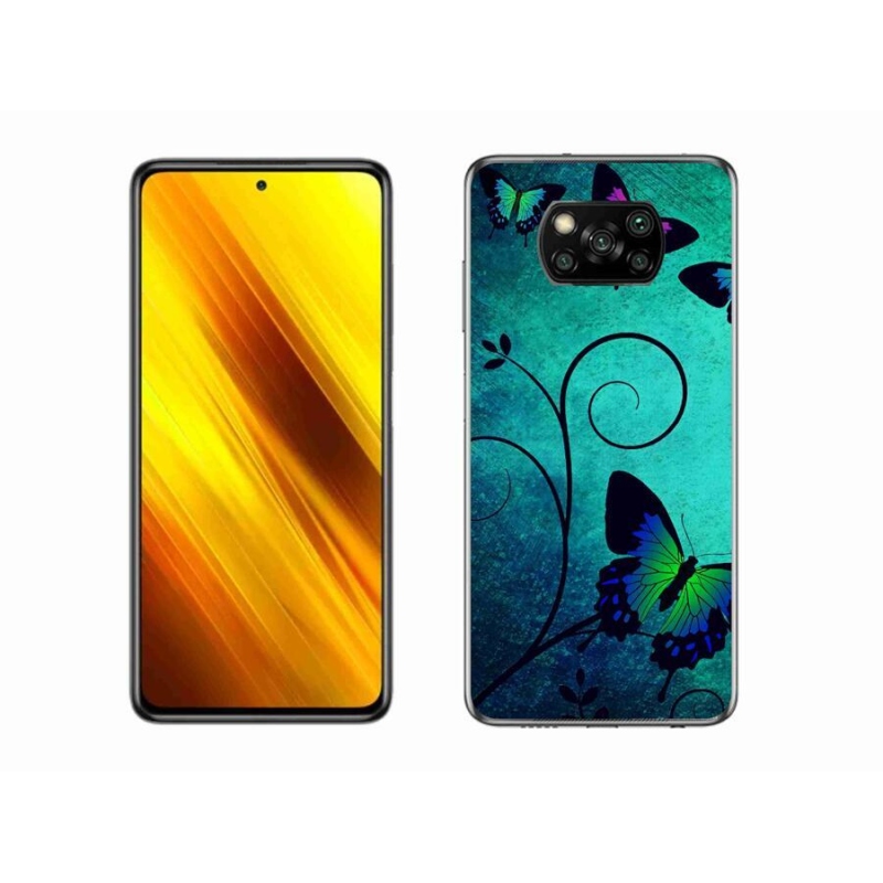 Gél borítás mmCase a Xiaomi Poco X3 Pro számára - színes pillangók