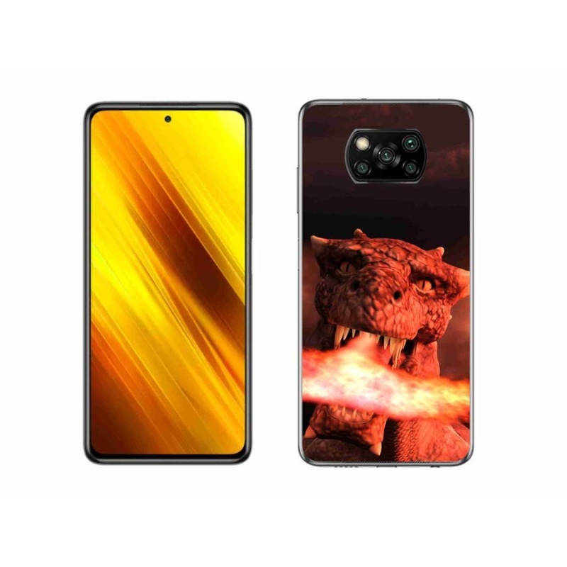 Gél borítás mmCase a Xiaomi Poco X3 Pro számára - sárkány
