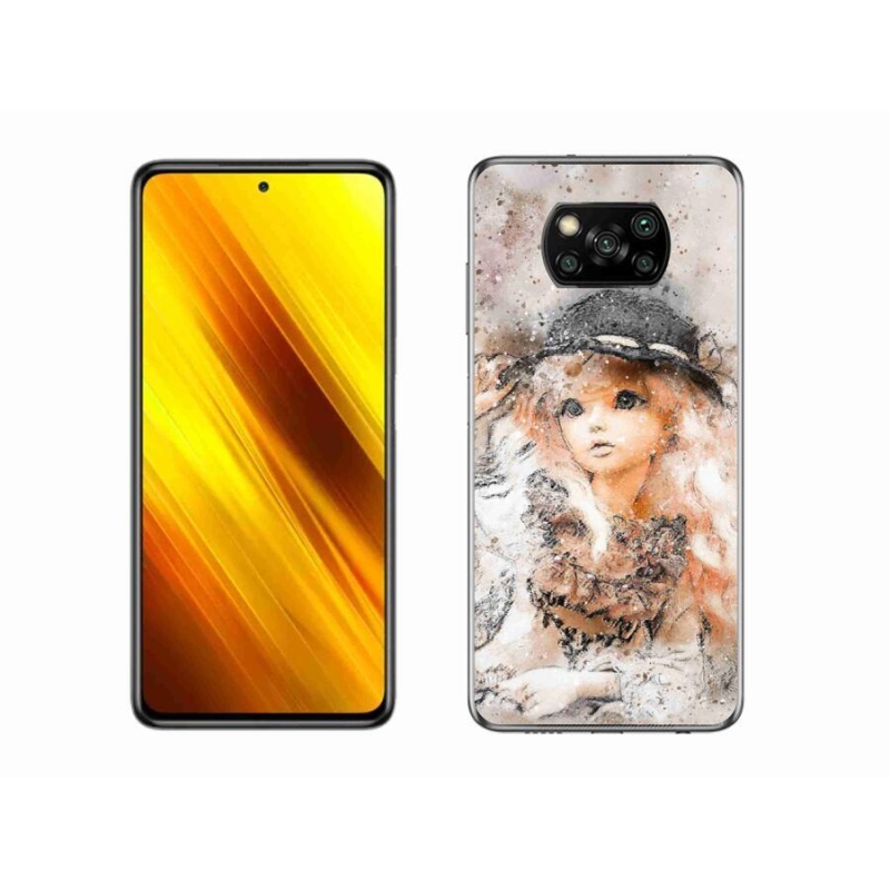 Gél borítás mmCase a Xiaomi Poco X3 Pro számára - lány kalapban