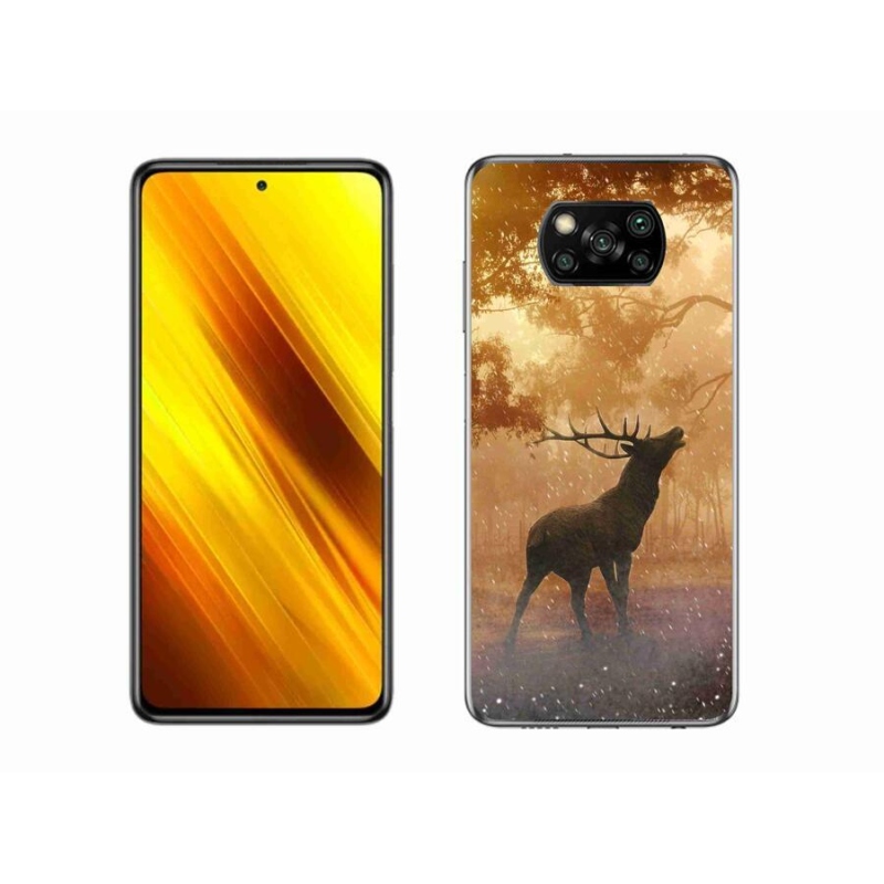 Zselés borítás mmCase a Xiaomi Poco X3 Pro számára - szarvas a vadászaton