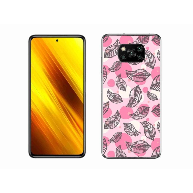 Gél borítás mmCase a Xiaomi Poco X3 Pro számára - rajzfilmes hulló levelek