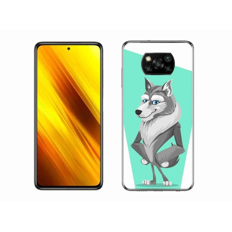 Gél borítás mmCase a Xiaomi Poco X3 Pro számára - rajzfilm farkas