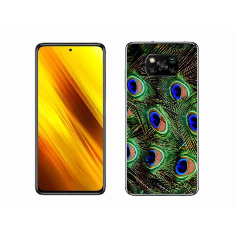 Gél borítás mmCase a Xiaomi Poco X3 Pro számára - pávatoll