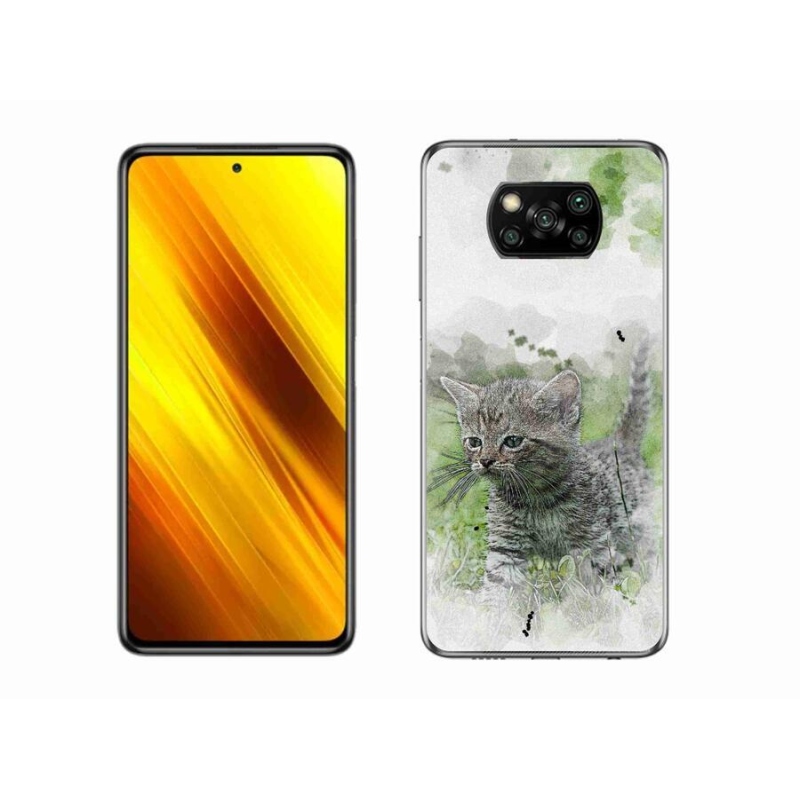 Gél borítás mmCase a Xiaomi Poco X3 Pro számára - aranyos cica 1