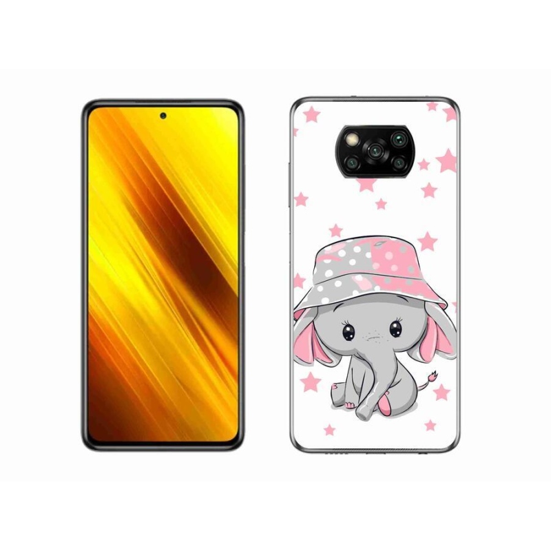Gél borítás mmCase a Xiaomi Poco X3 Pro számára - rózsaszín elefánt