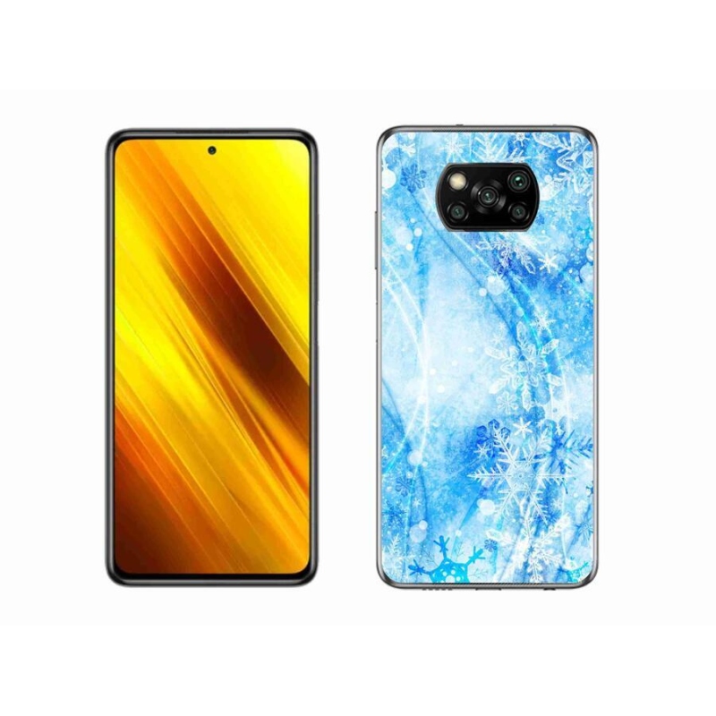 Gél borítás mmCase a Xiaomi Poco X3 Pro számára - hópelyhek