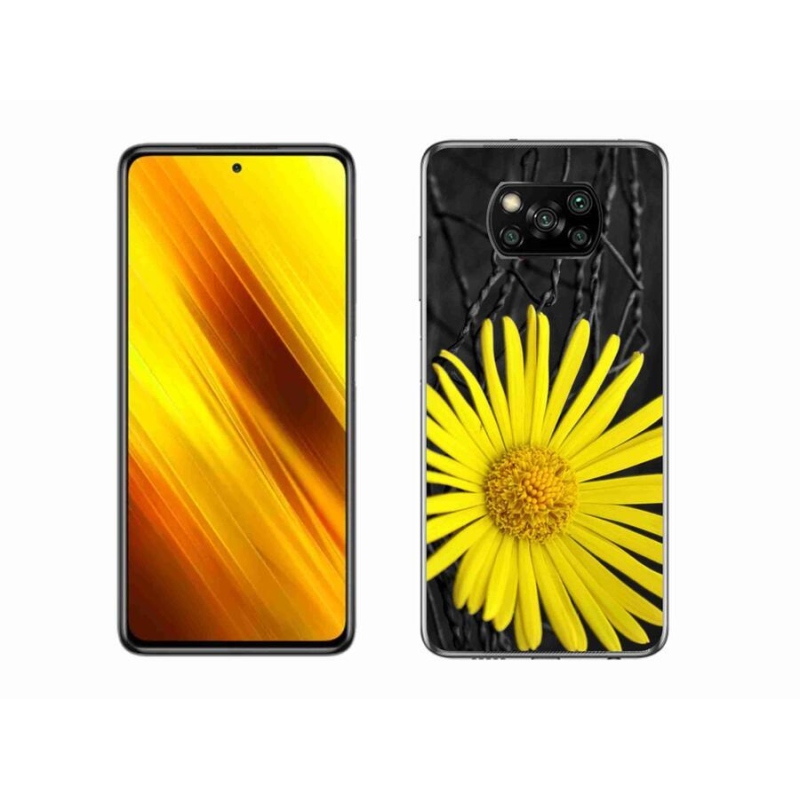 Gél borítás mmCase a Xiaomi Poco X3 Pro készülékhez - sárga virág