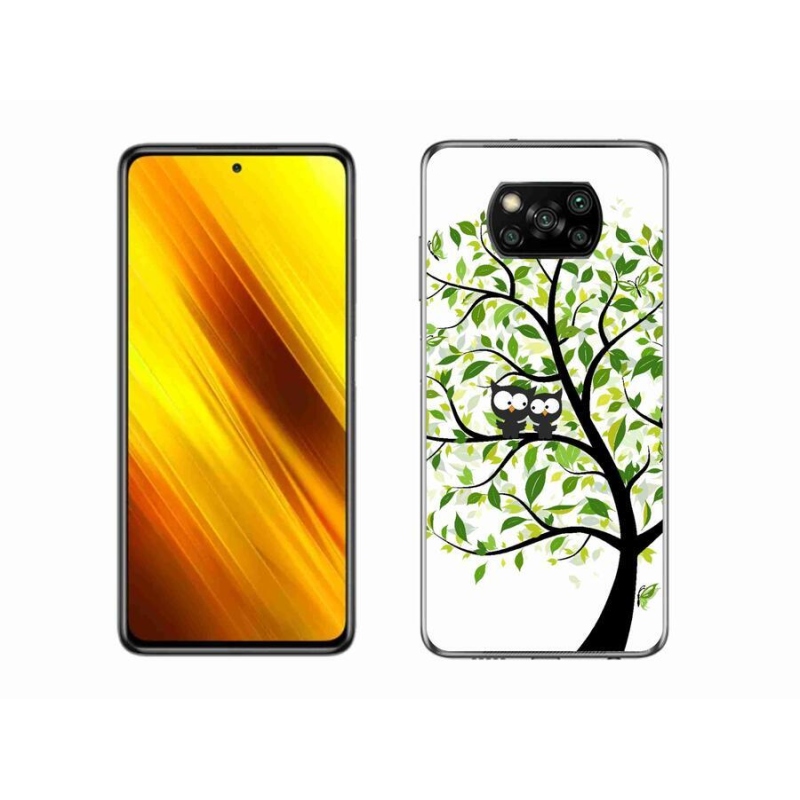 Gél borító mmCase a Xiaomi Poco X3-hoz - baglyok a fán