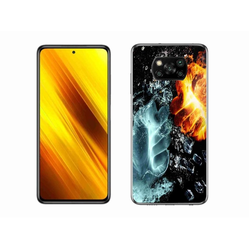 Gél borítás mmCase a Xiaomi Poco X3-hoz - víz és tűz