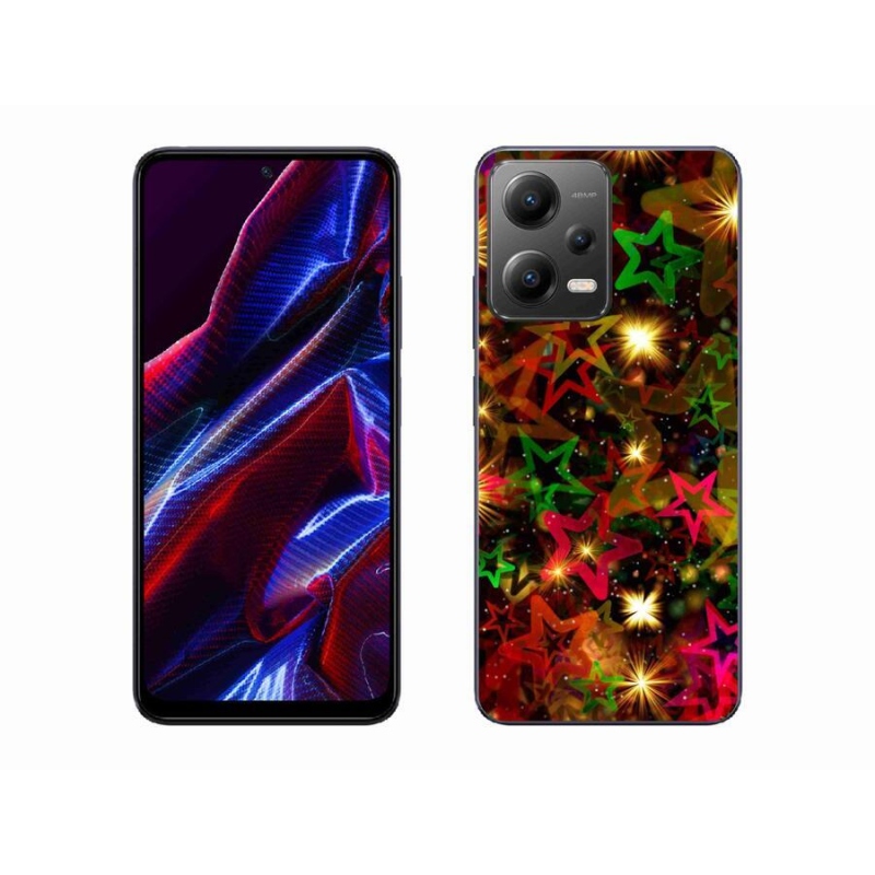 Gél borítás mmCase a Xiaomi Poco X5 5G számára - színes csillagok