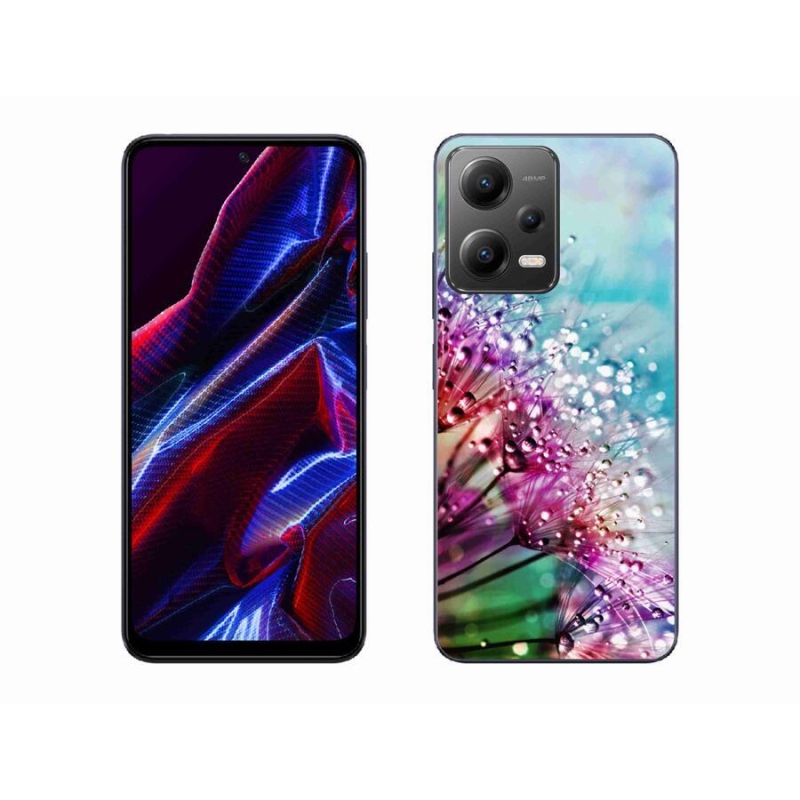 Gél borító mmCase a Xiaomi Poco X5 5G számára - színes virágok