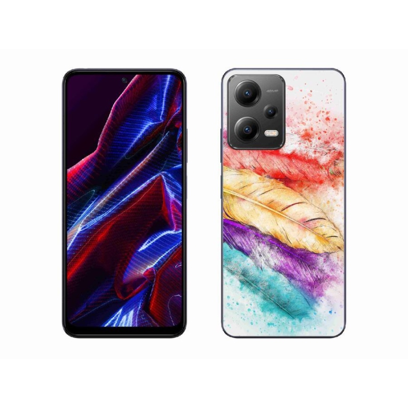 Gél borítás mmCase a Xiaomi Poco X5 5G számára - színes tollak