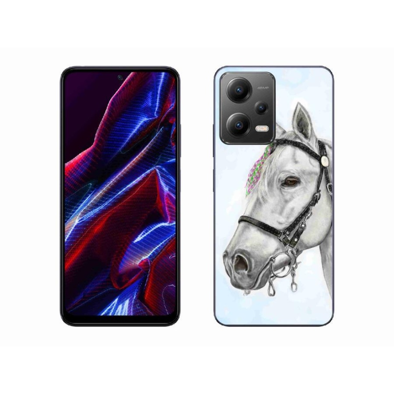Gél borítás mmCase a Xiaomi Poco X5 5G-hez - fehér ló 1