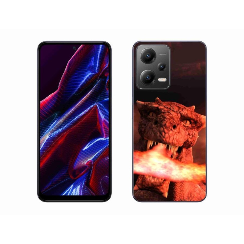 Gél borítás mmCase a Xiaomi Poco X5 5G-hez - sárkány