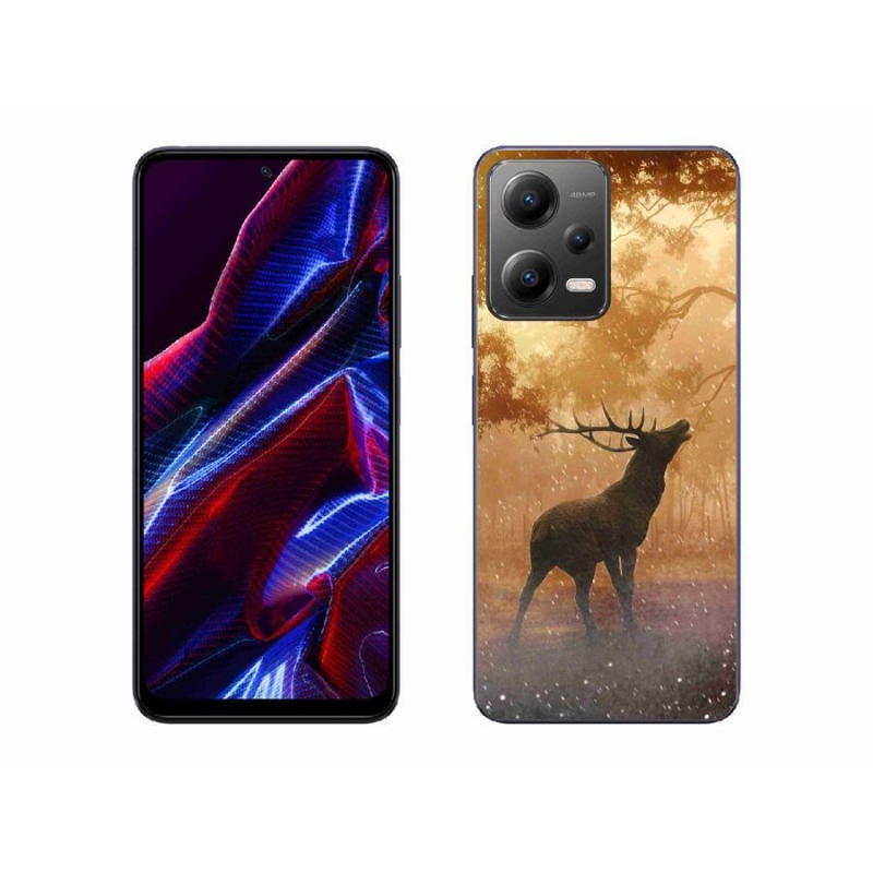 Gél borítás mmCase a Xiaomi Poco X5 5G számára - szarvas a vadászaton