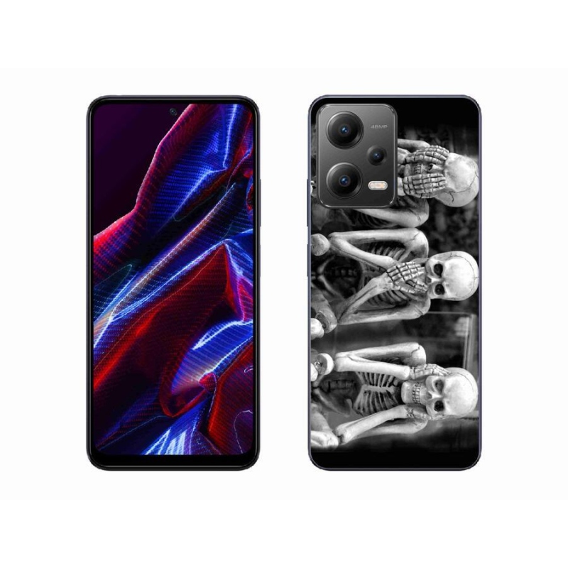 Gél borító mmCase a Xiaomi Poco X5 5G számára - csontvázak
