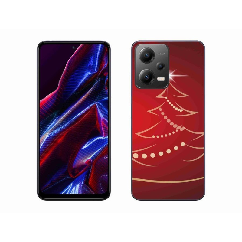 Gél borító mmCase a Xiaomi Poco X5 5G számára - karácsonyfa karikatúra