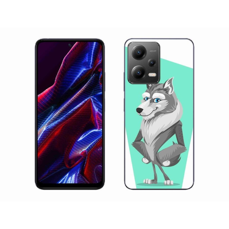 Gél borítás mmCase a Xiaomi Poco X5 5G számára - rajzfilm farkas