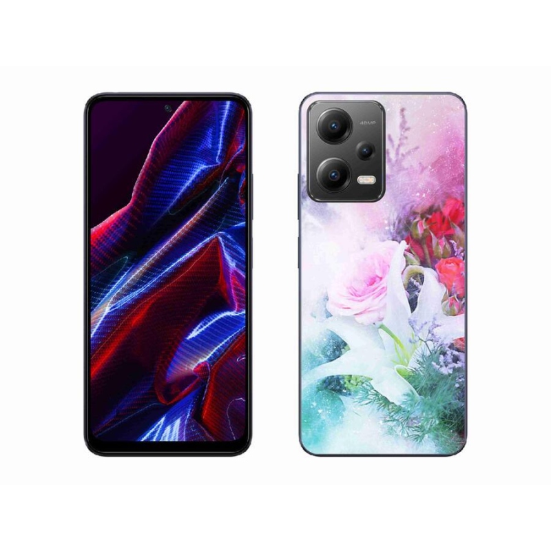 Gél borító mmCase a Xiaomi Poco X5 5G számára - virágok 4