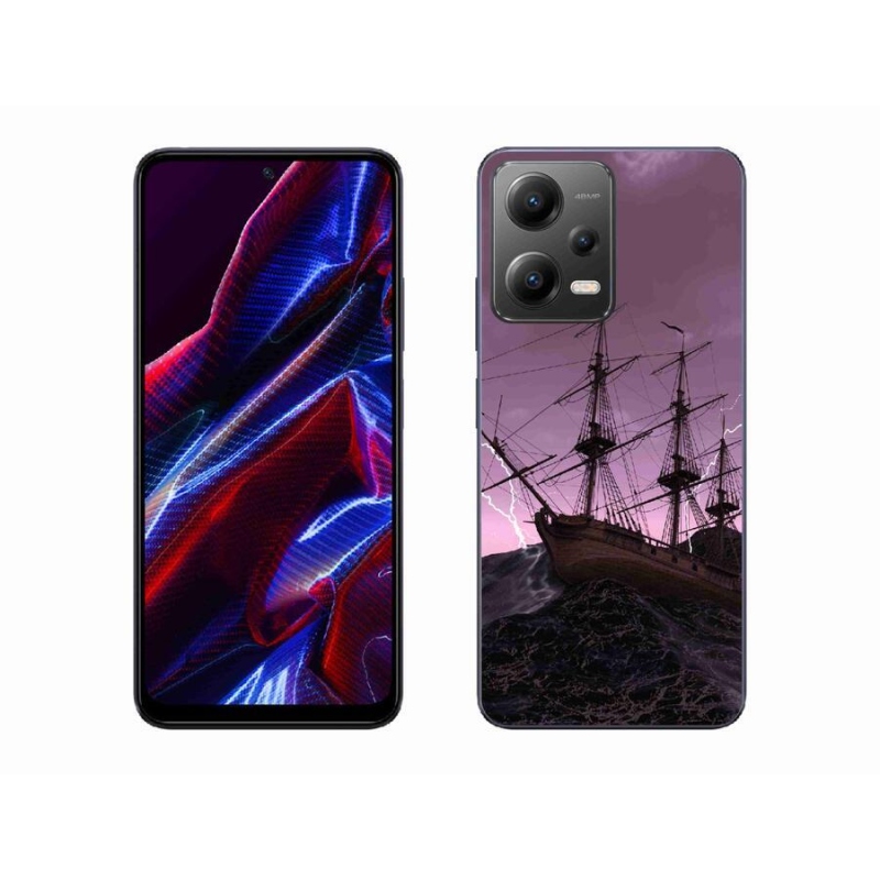 Gél borítás mmCase a Xiaomi Poco X5 5G számára - hajó a viharban