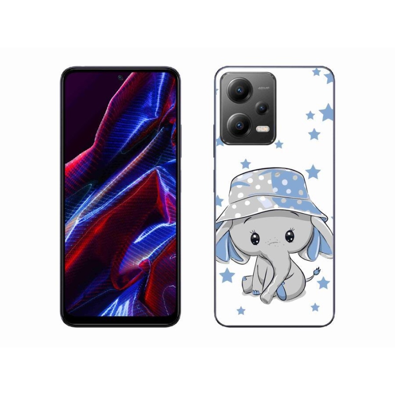 Gél borítás mmCase a Xiaomi Poco X5 5G-hez - kék elefánt