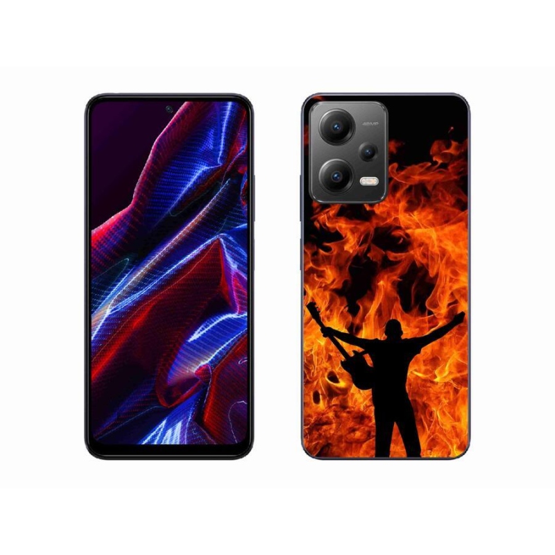 Gélburkolat mmCase a Xiaomi Poco X5 5G számára - zenész és tűz