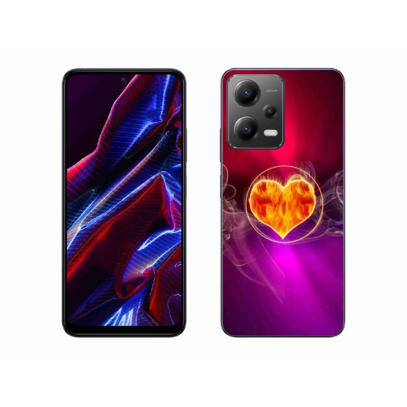 Gél borítás mmCase a Xiaomi Poco X5 5G számára - tüzes szív