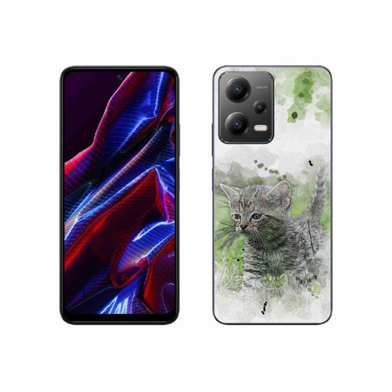Gél borítás mmCase a Xiaomi Poco X5 5G számára - aranyos cica 1