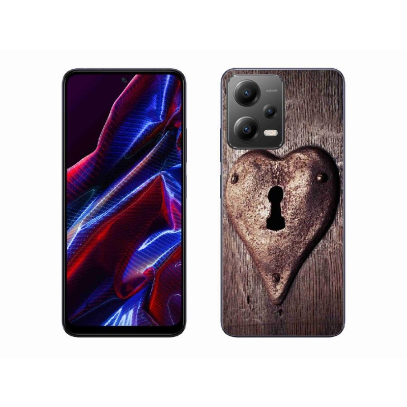 Gél borító mmCase a Xiaomi Poco X5 5G számára - szív alakú zár