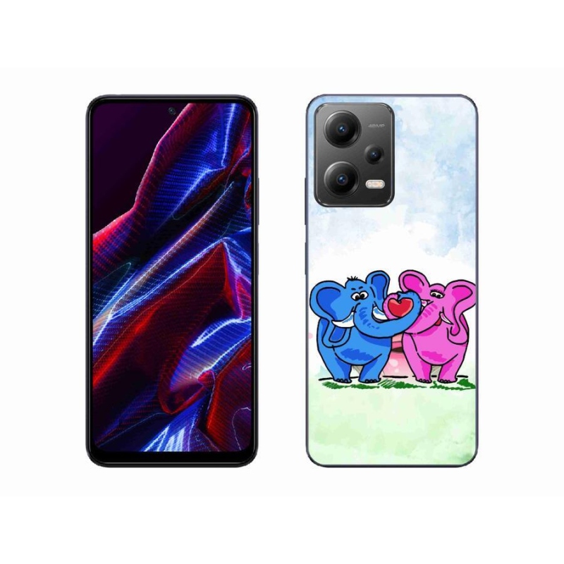 Gél borítás mmCase a Xiaomi Poco X5 5G számára - szerelmes az elefántokba