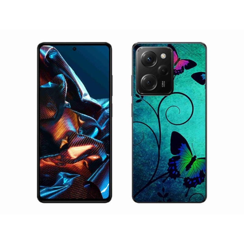 Gél borítás mmCase a Xiaomi Poco X5 Pro 5G számára - színes pillangók